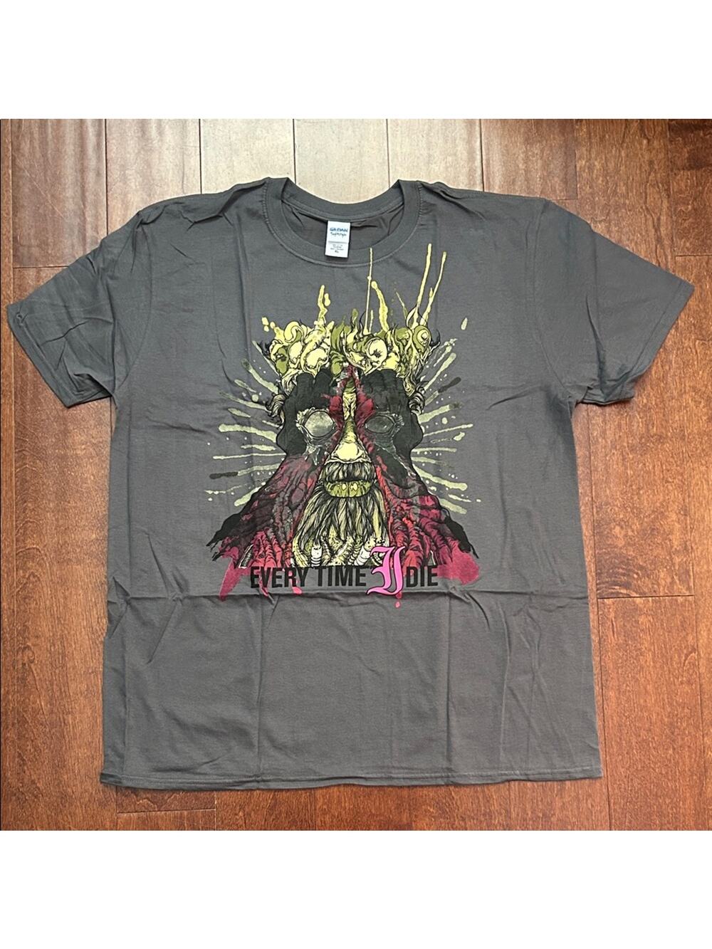 Every Time I Die Graphic Band Tee, Gray, Size XL, New Without Tags